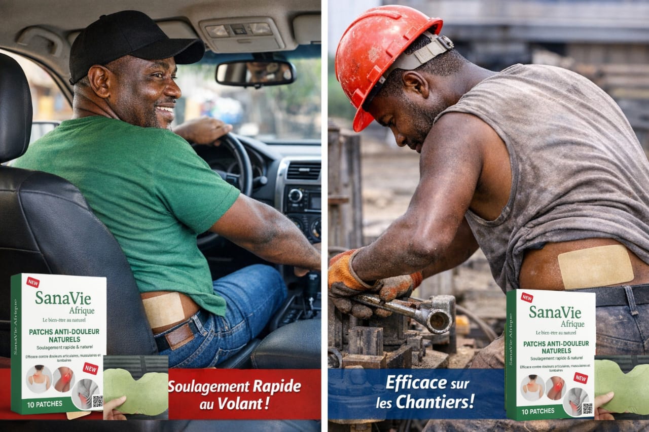 Stop à la Douleur ! SanaVie Afrique – Patch Naturel pour Soulagement Immédiat du Dos et des Articulations