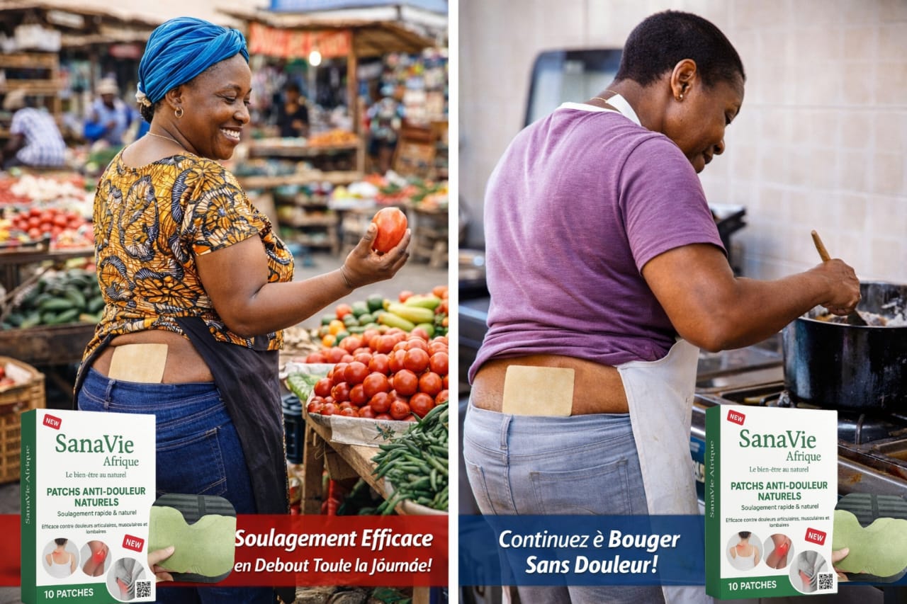Stop à la Douleur ! SanaVie Afrique – Patch Naturel pour Soulagement Immédiat du Dos et des Articulations